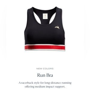 Tracksmith Run Bra in Black, Small